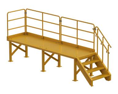 Full Left Access Generator Platform, Powder Coated
