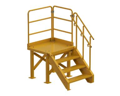 Left Access Generator Platform, Powder Coated