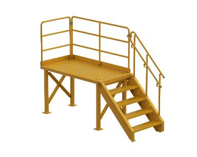 Extended Access Generator Platform, Powder Coated Carbon Steel