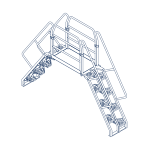 Alternating Tread Crossover Stair