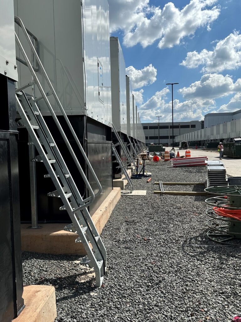 Data center alternating tread generator access stair