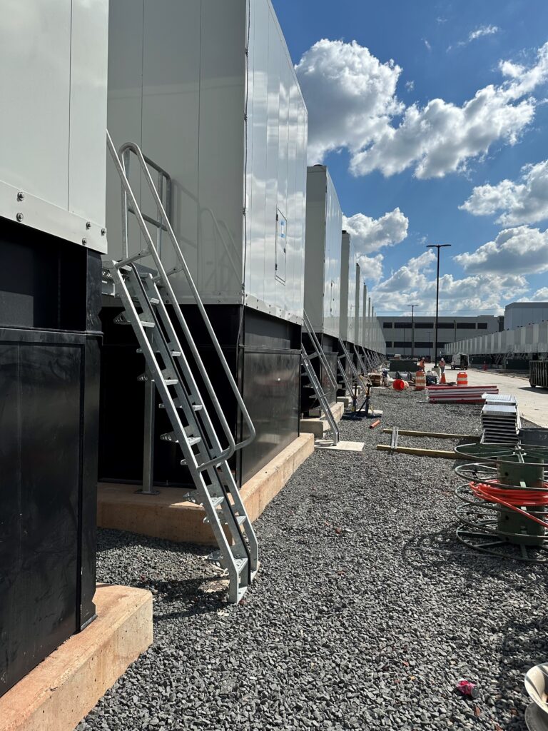 Data center alternating tread generator access stair