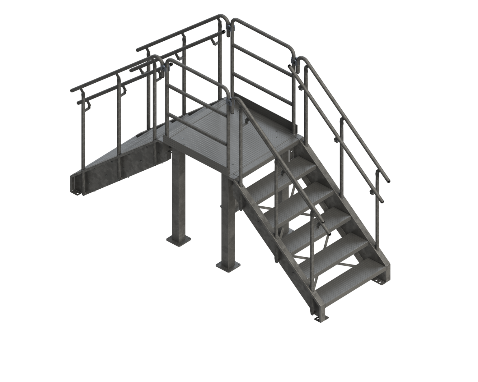 Exploring Loading Dock Stairs: Powder Coated Carbon Steel, Galvanized ...