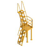 Alternating Tread Stair Intermediate Landing With No Top Platform