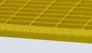Bar grate treads with powder coat finish
