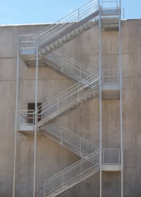 Exterior egress stairs