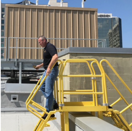 Rooftop parapet Stairs