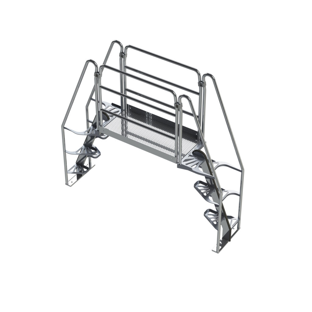 small metal cart with wheels on a white background