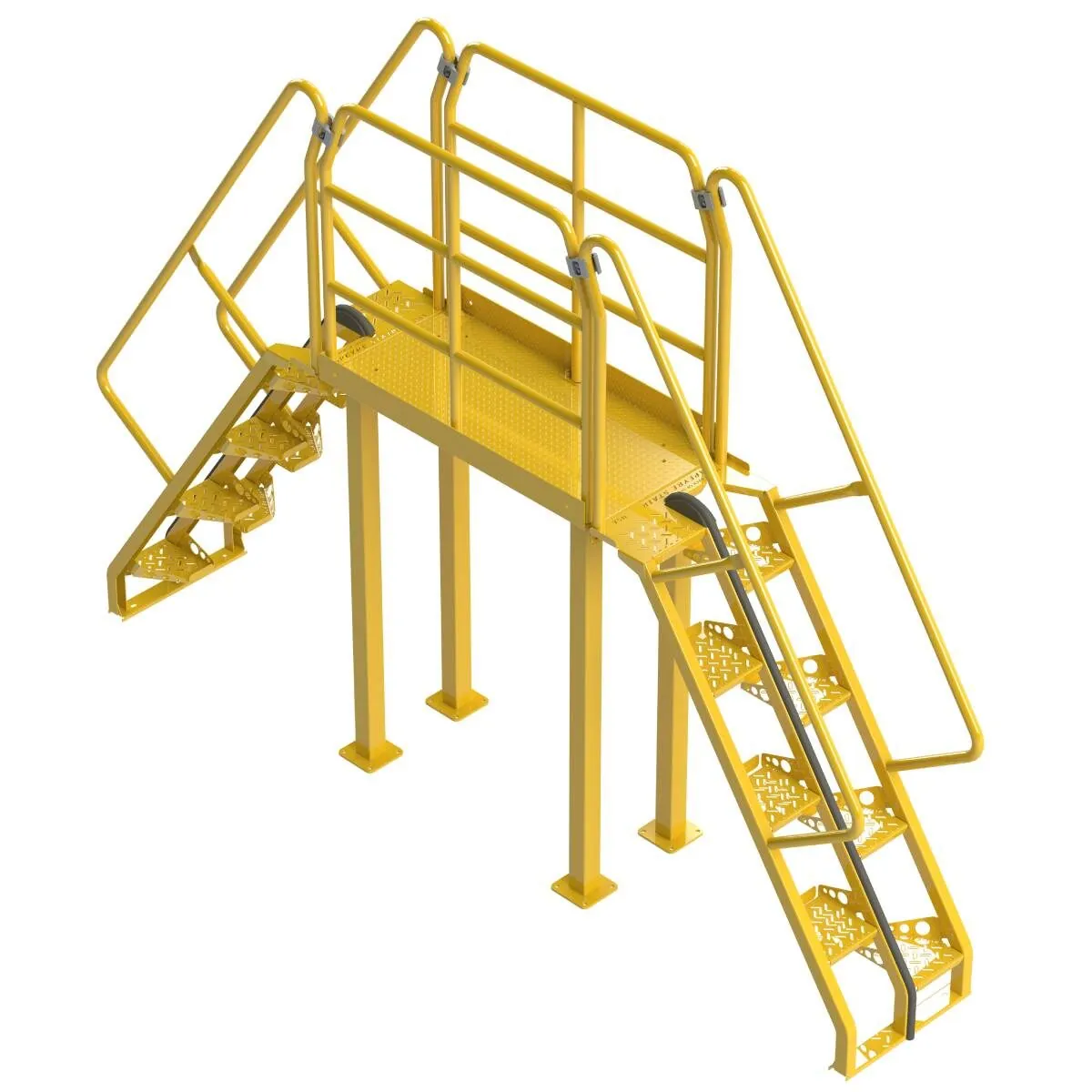 Shop Powder Coated Yellow Crossover Ladders