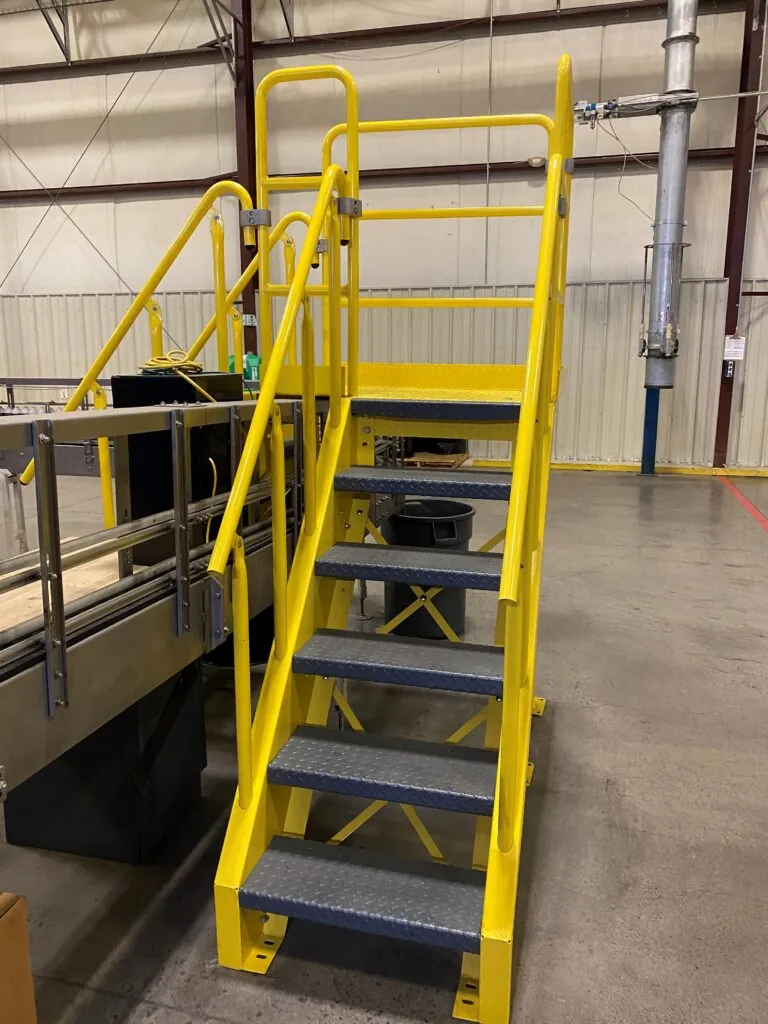 Industrial Stair, Swtichback, Powder Coated