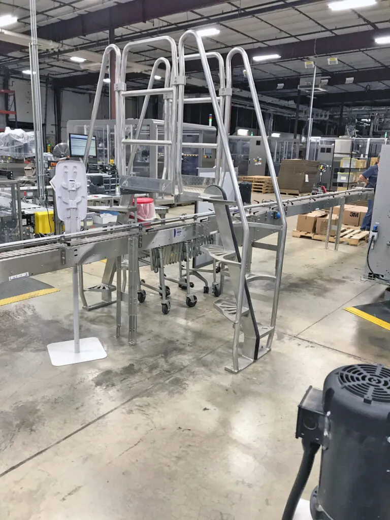 aluminum alternating tread crossover stairs