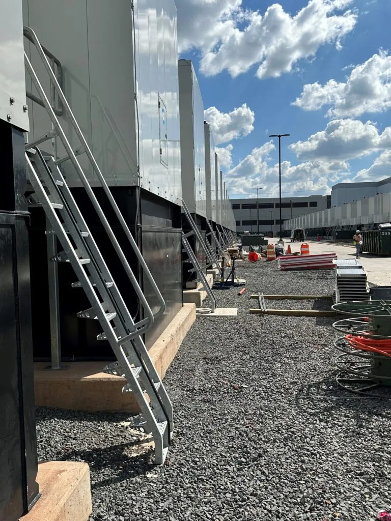Data center alternating tread generator access stair
