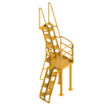 Alternating Tread Stair Intermediate Landing With No Top Platform