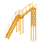 Right-Turn Intermediate Landing with Equipment Platform