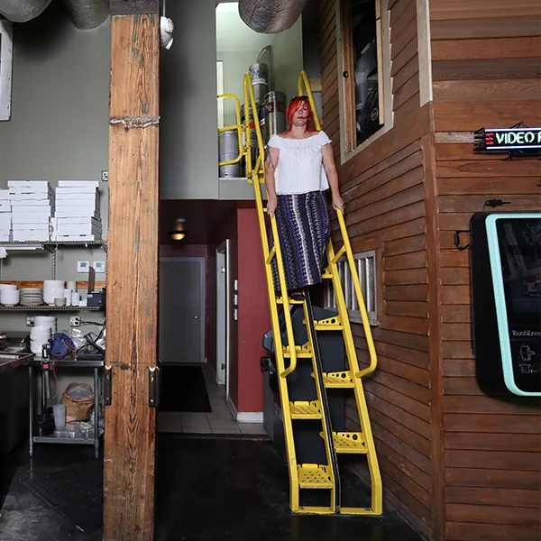 Carbon steel alternating tread stairs