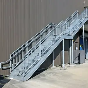 straight stairs with intermediate landing