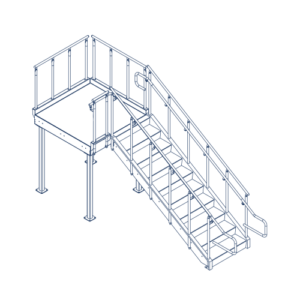 Industrial Stair, Work Platform