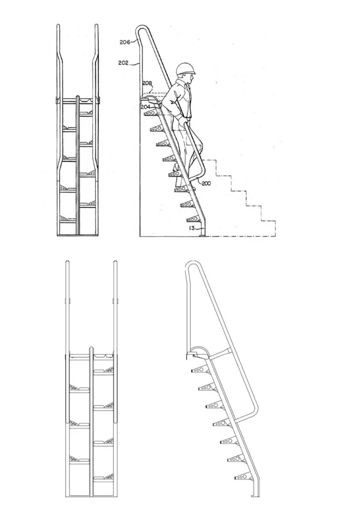 Original Patent for the Alternating Tread Stair