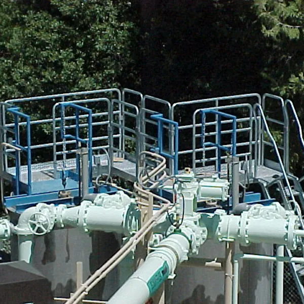 galvanized industrial work platform