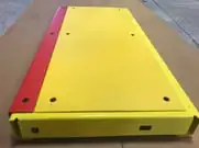 yellow with red stripe tread